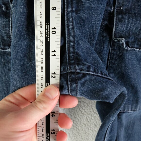 Vintage Gap Jeans Womens 36 Blue Utility Dark Wash Baggy Y2K Denim Heavyweight - Picture 7 of 14